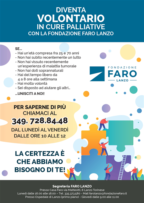 Ricerca volontari - Fondazione FARO